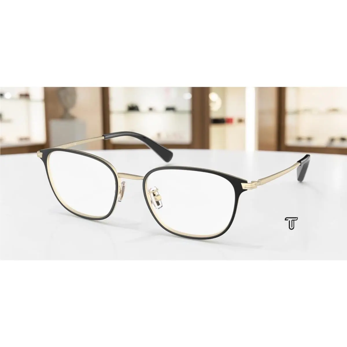 Coach HC5140 9394 Satin Black Light Gold Demo Lens 54 mm Men`s Eyeglasses