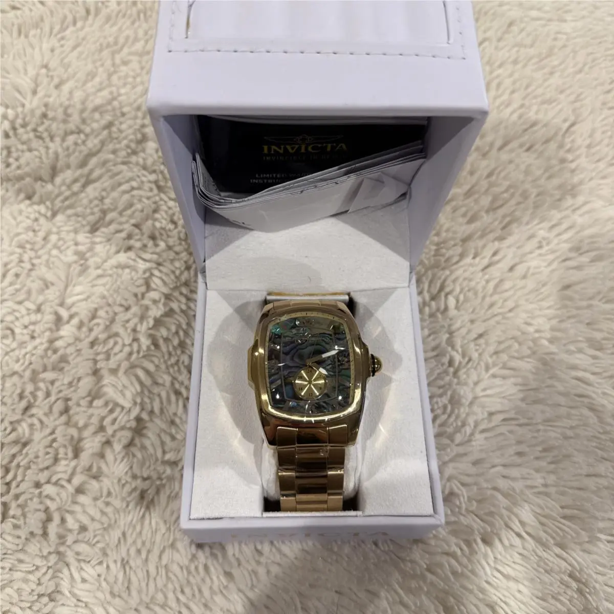 Invicta Lupah 39817 Men`s Quartz Watch - 47mm Pearl Face Seashell Green Blue