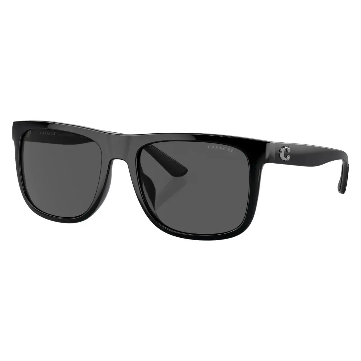Coach Sunglasses HC 8367U 51113C Polished Black Gray Gradient W/case