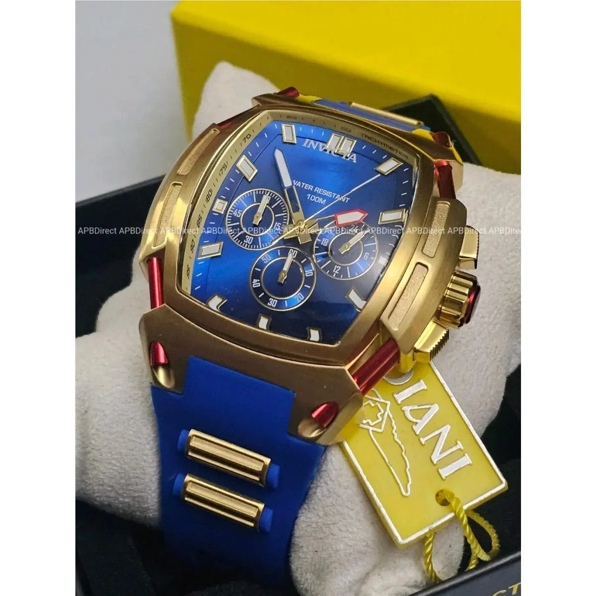 Invicta - S1 Rally - Diablo - Tounneau Gold Blue Red - Chronograph Mens Watch
