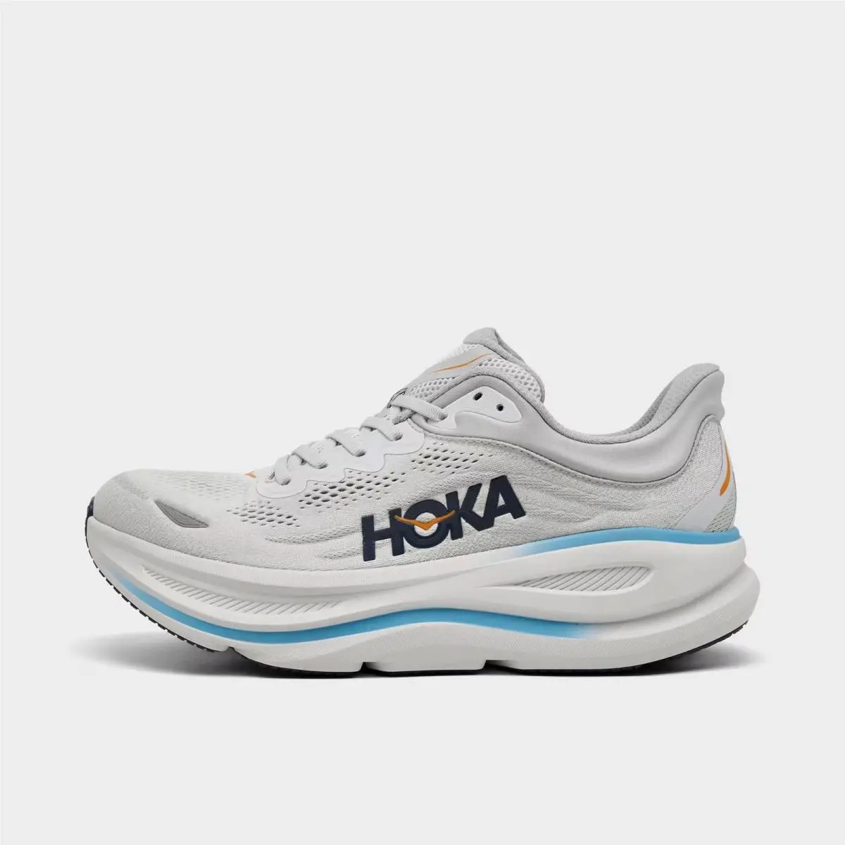 Men`s Hoka Bondi 9 Running Shoes Stardust/cosmic Grey 1162011 031