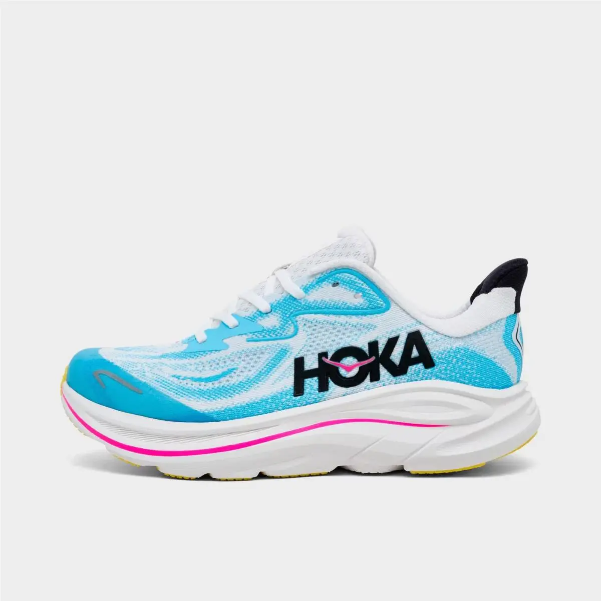 Big Kids` Hoka Clifton 10 Running Shoes Frost/soaring Blue 1168860 110