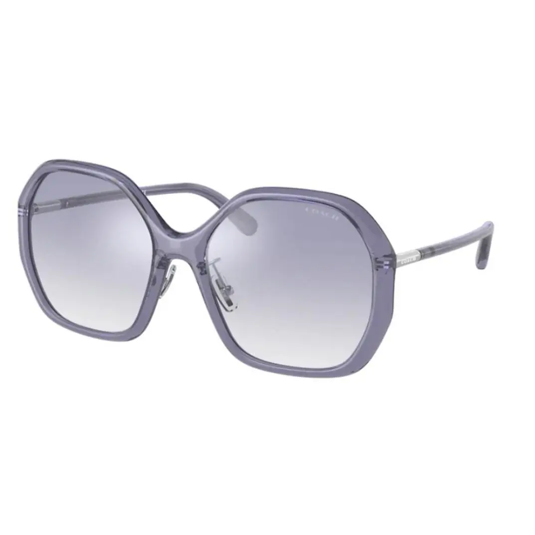 Coach HC8343 56657B 57 Sunglasses Transparent Purple 57mm Women