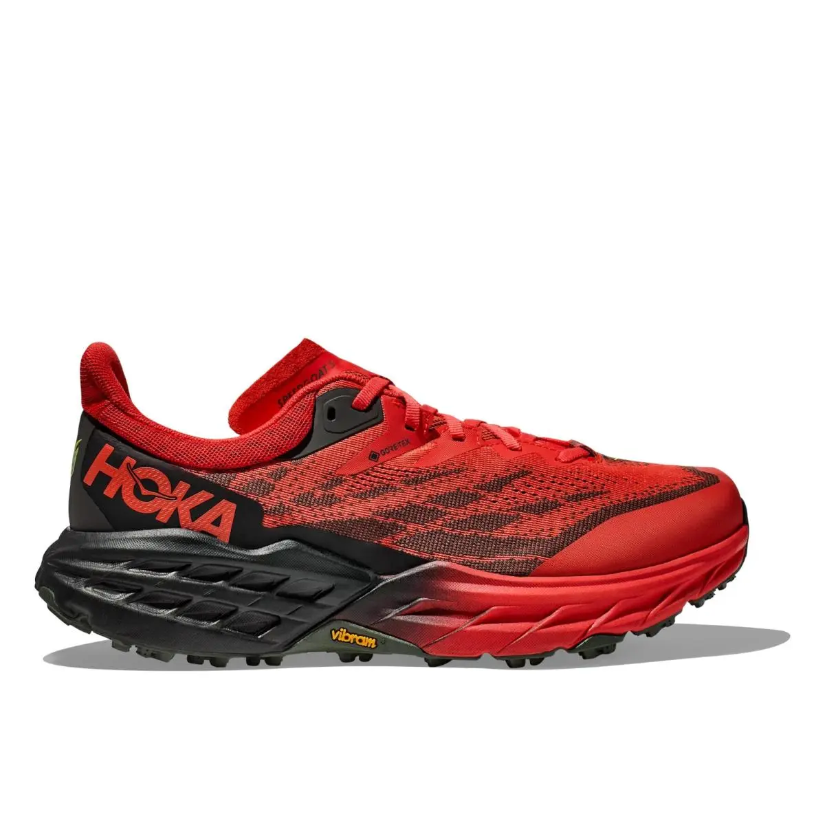 Hoka One One Speedgoat 5 Gtx 1127912-FTHY Men 8 Red Trail Running Shoes HTAT1726 - Red