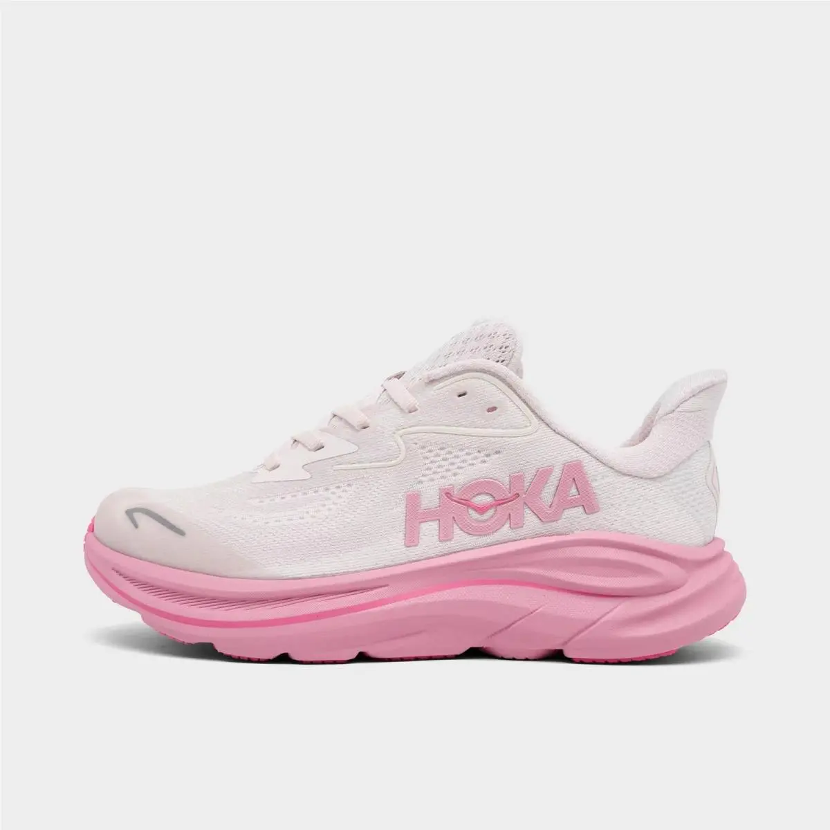 Big Kids` Hoka Clifton 10 Running Shoes Rose Cream/dried Rose 1168860G 660