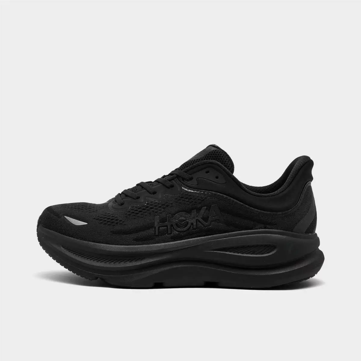 Men`s Hoka Bondi 9 Running Shoes Black/black 1162011 003