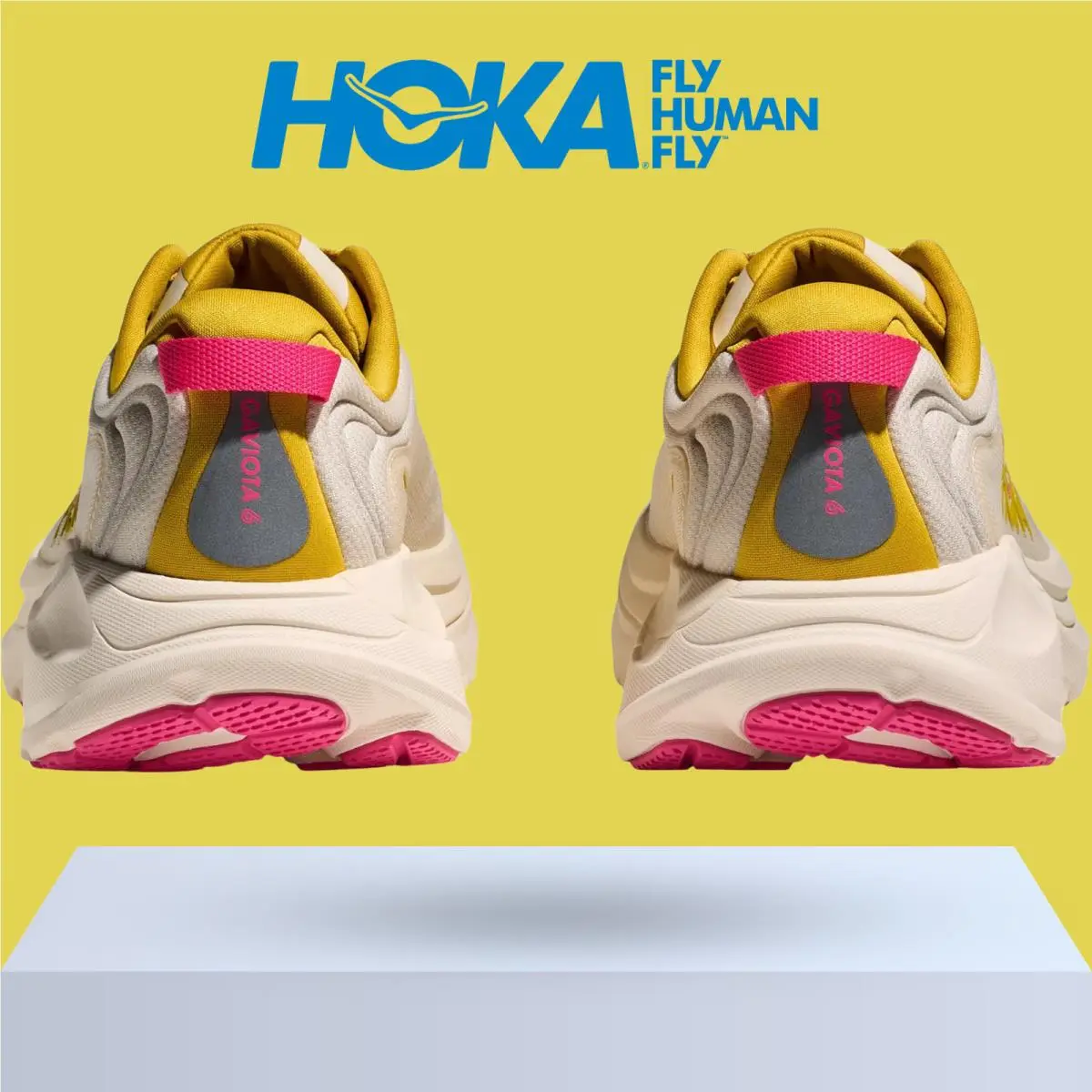 Hoka shoes - Hoka One One Gaviota 6 - Birch/Yellow Gold 1
