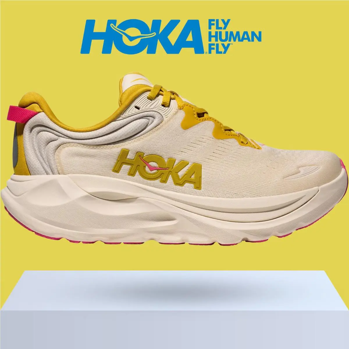 Hoka shoes - Hoka One One Gaviota 6 - Birch/Yellow Gold 4