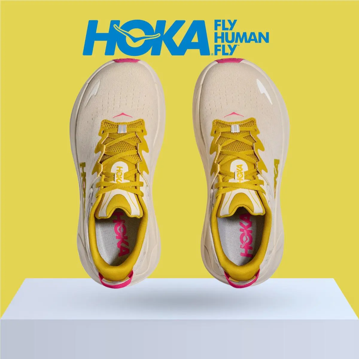 Hoka shoes - Hoka One One Gaviota 6 - Birch/Yellow Gold 7