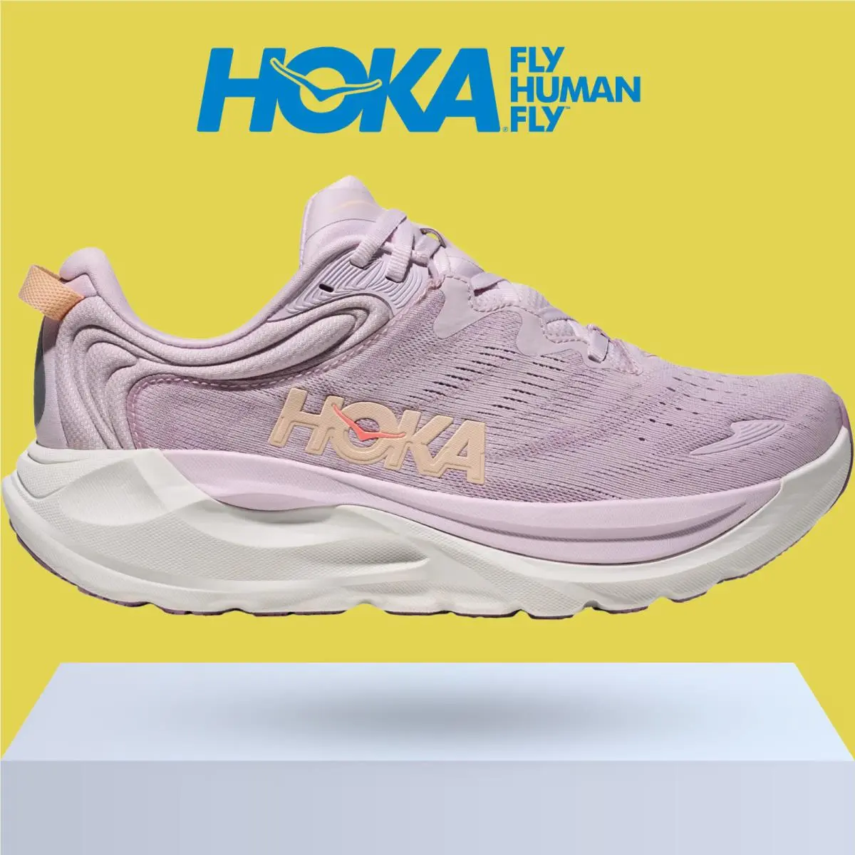 Hoka shoes - Hoka One One Gaviota 6 - Birch/Yellow Gold 14