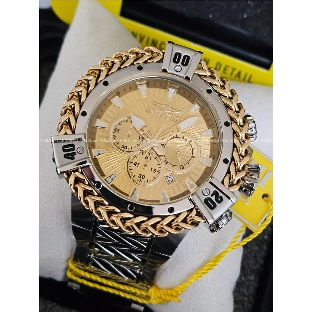 Invicta - Hercules Bolt Collection Gold Silver Chronograph Quartz Mens Watch