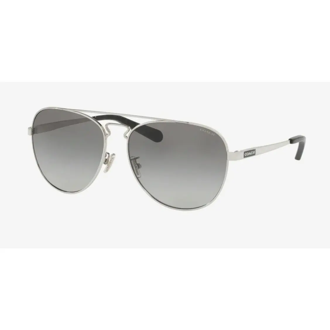 Coach HC7069 929411 60 Aviator Sunglasses Gold Silver Case