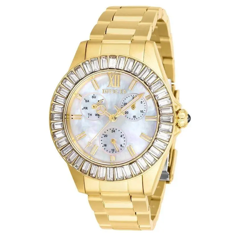 Invicta Angel Nacressa Women`s Watch w/ Mother of Pearl Dial - 38mm Gold 28452