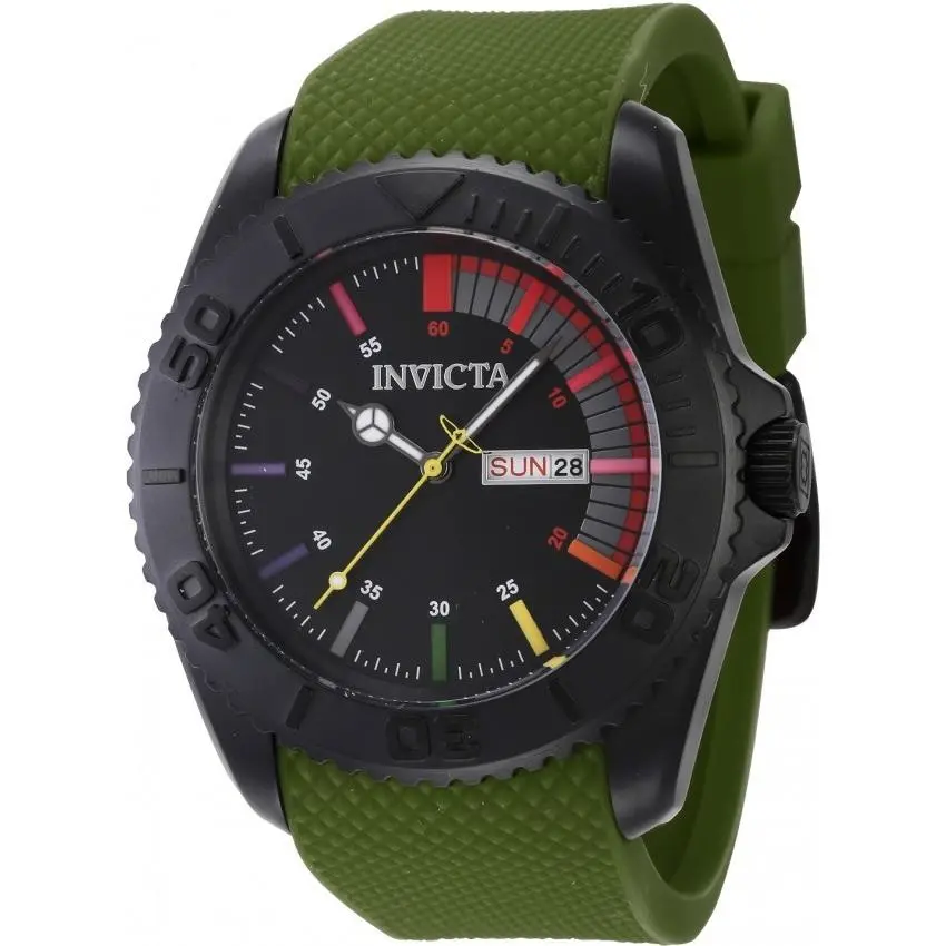 Invicta Pro Diver Date Day Quartz Black Dial Men`s Watch 44736