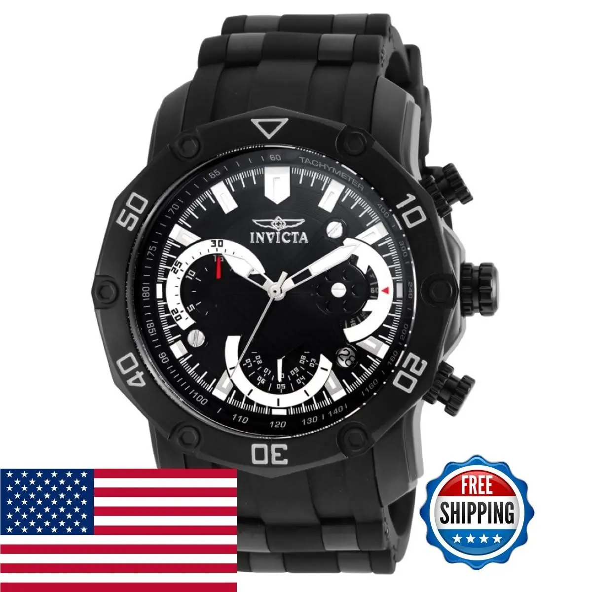 Invicta Men`s 22799 Pro Diver Black Analog Quartz Watch