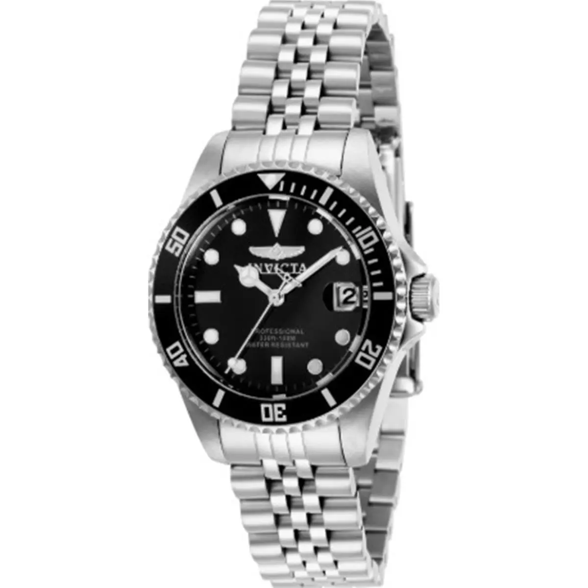 Invicta Women`s 29186 Pro Diver Quartz 3 Hand Black Dial Watch