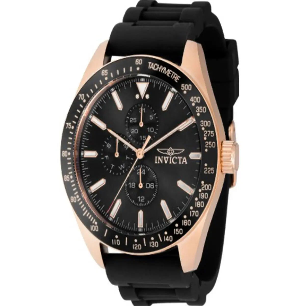 Invicta Men`s 38407 Aviator Quartz VH67 Black Dial Watch
