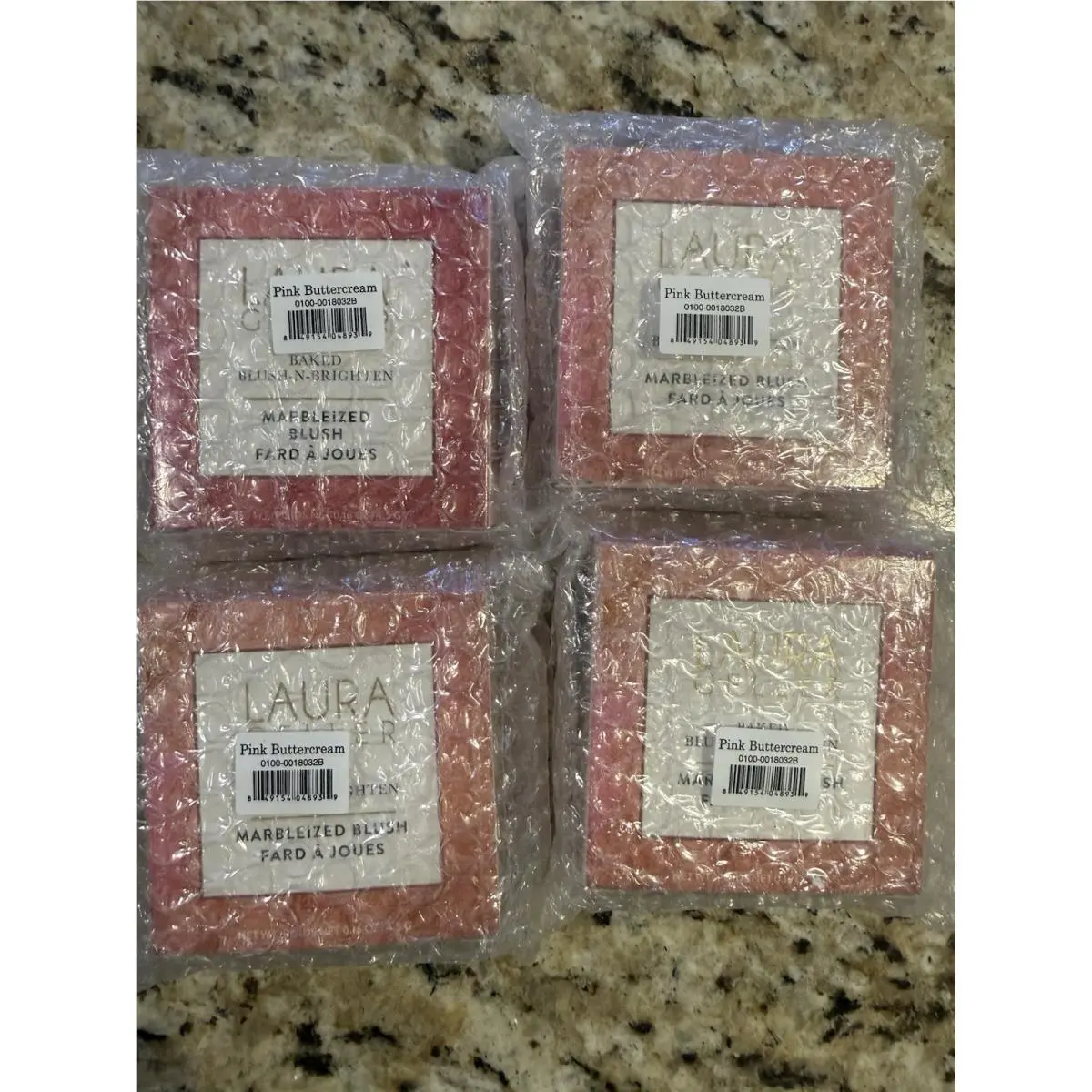 4 Pack—laura Geller Baked Blush-n-brighten Pink Buttercream 0018032B- 0.16 oz by Laura Geller
