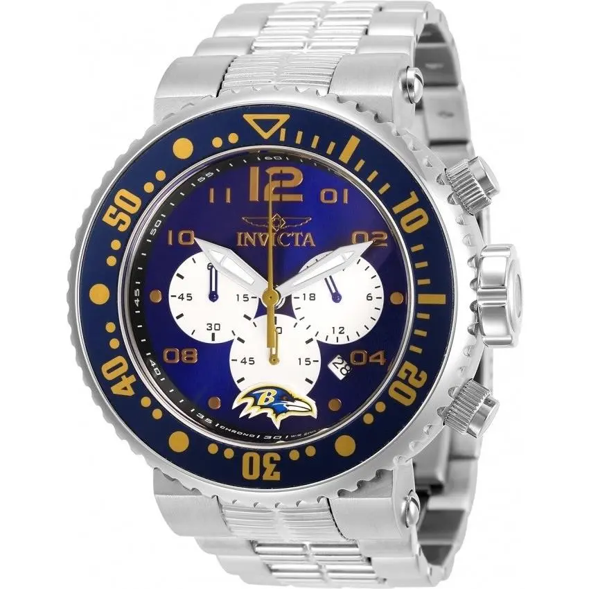 Invicta Nfl Baltimore Ravens Men`s Watch - 52mm Steel 30257