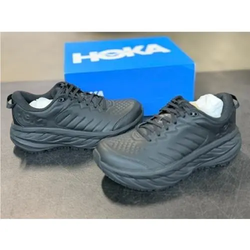 Hoka Bondi SR Women`s Size 5.5 Black Black Slip Resistant Shoes 1110521