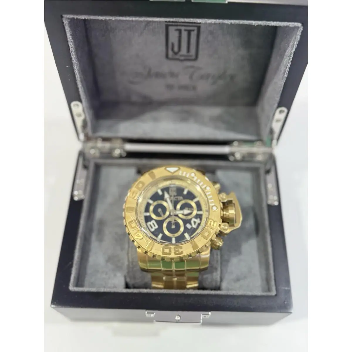 Reserve Jason Taylor 58mm LE 00/99 Mop Dial Gold w/ Box Swiss Ronda by Invicta