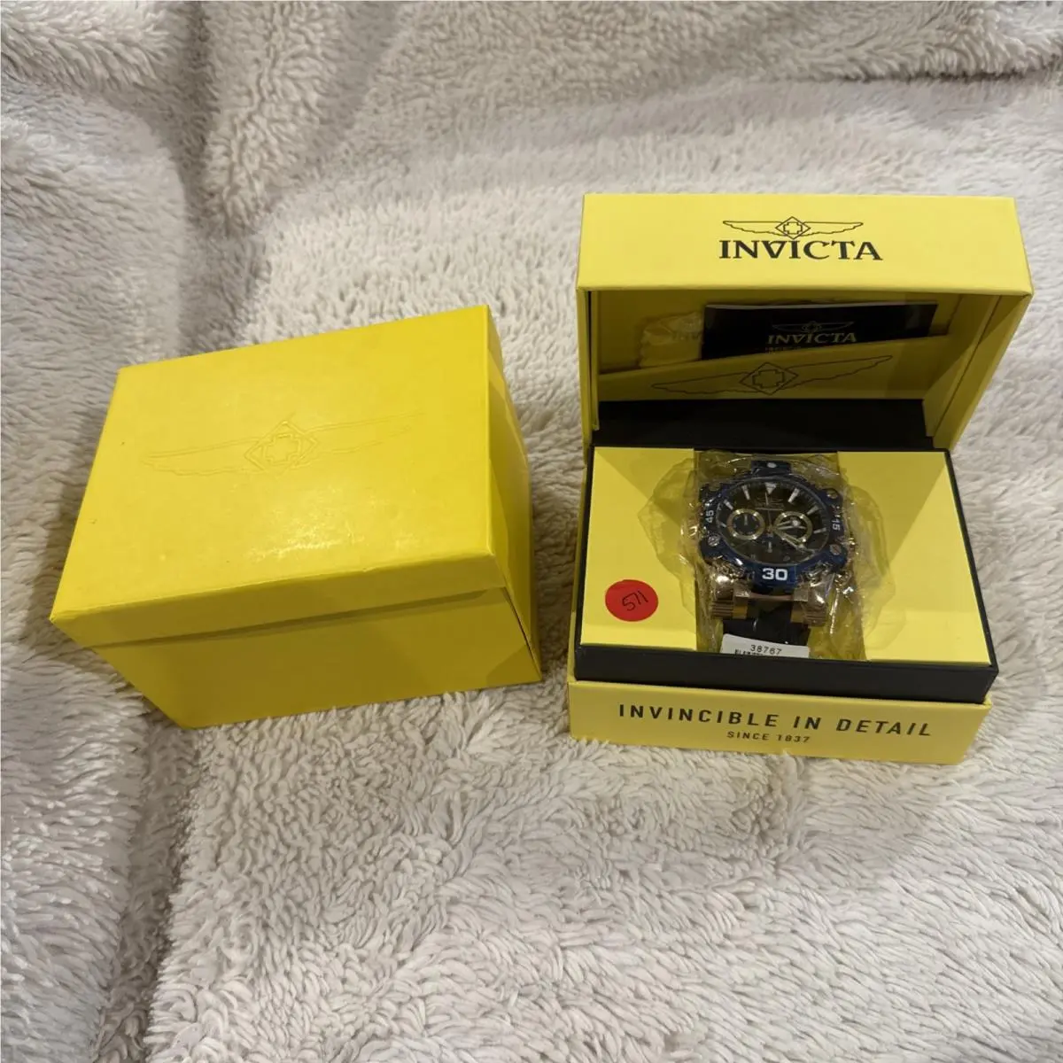 Invicta S1 Rally Mammoth Swiss Ronda Z60 Caliber Men`s Watch -53mm Gold 38767