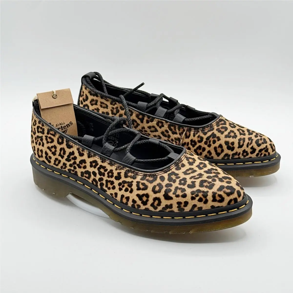 Dr Martens Elphie II Pointed Toe Ballet Flat / Size 8 Womens / Leopard Hair by Dr. Martens