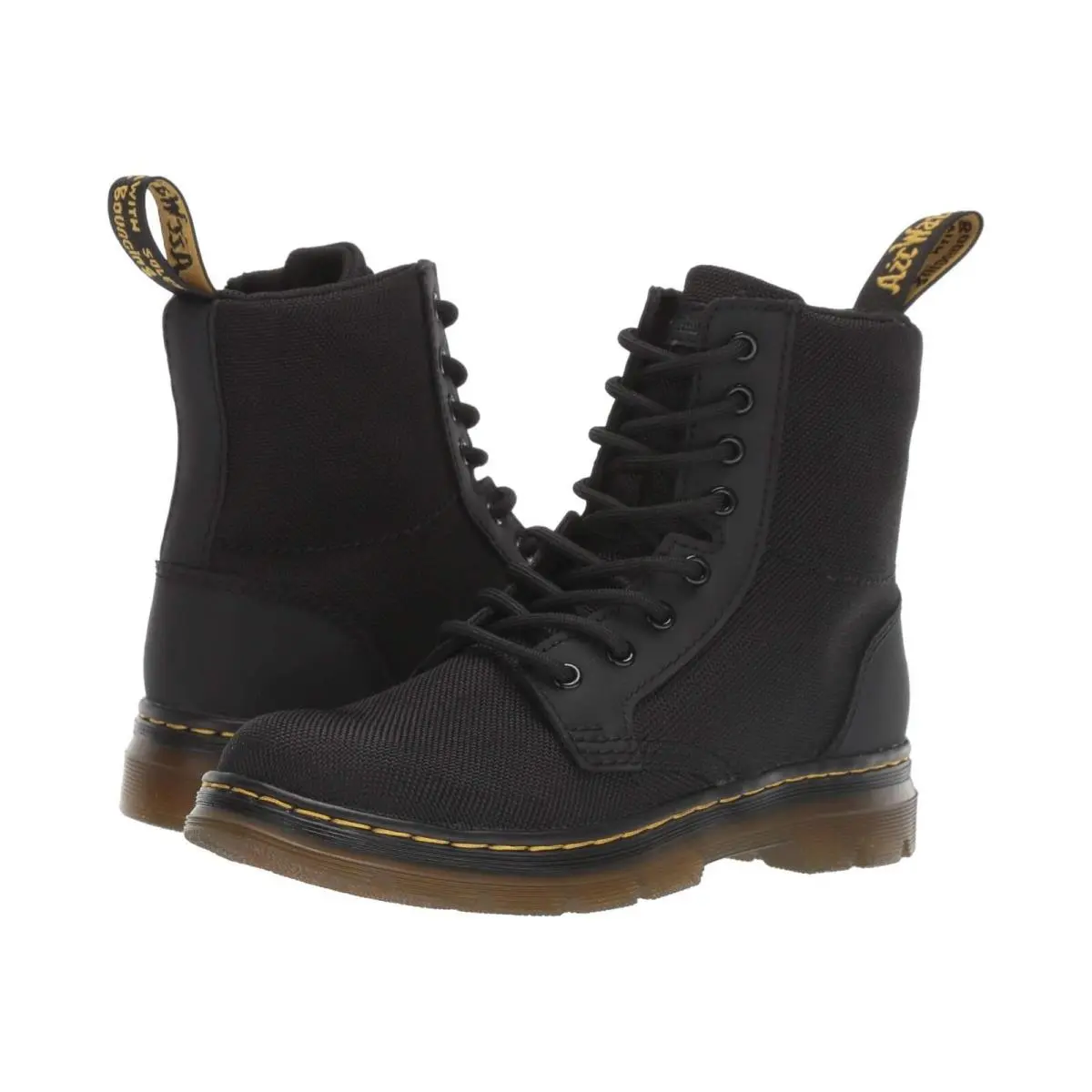 Dr. Martens D5586 Toddler Black Canvas Combs Lace Up Boot Size 11 M