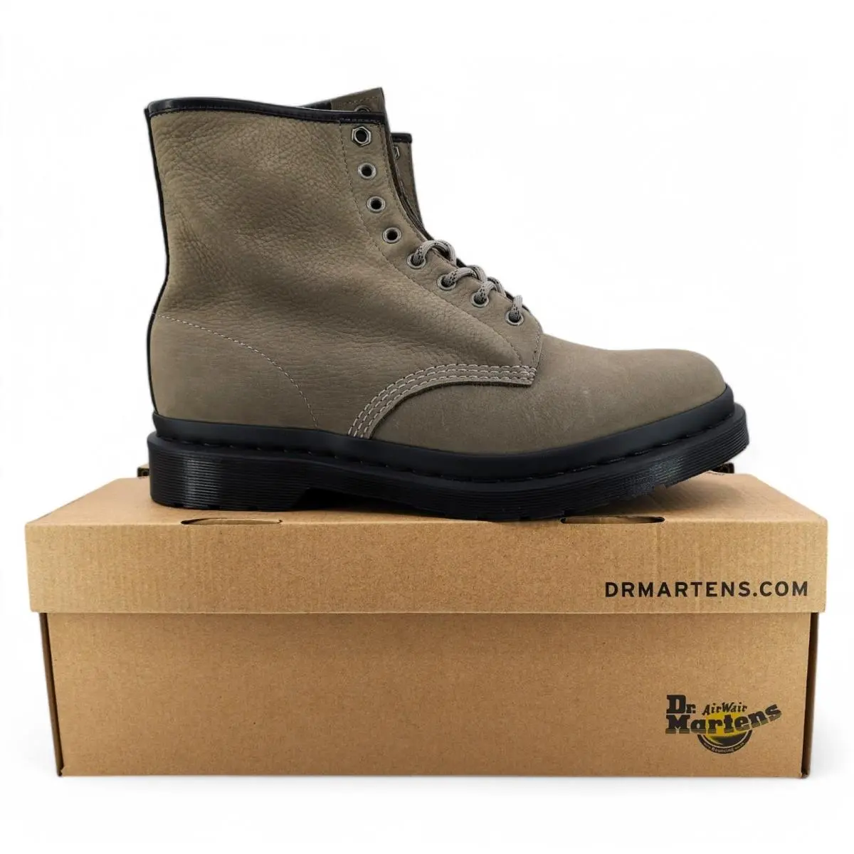 1460 Pascal Boot Mens 12 US Nubuck Leather Nickel Grey by Dr. Martens
