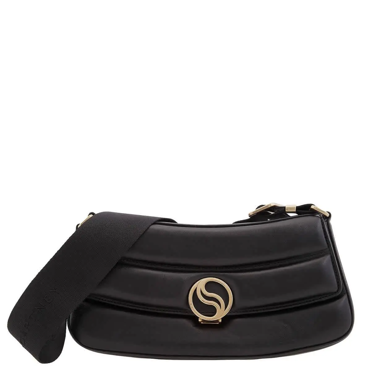 Stella Mccartney S-wave Logo Plaque Padded Shoulder Bag 7B0025 WP0110-1000 by Stella McCartney