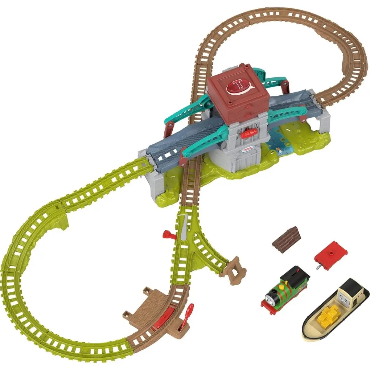 Thomas Friends Talking Bulstrode Which-way Bridge Track Set w/ Percy Engine