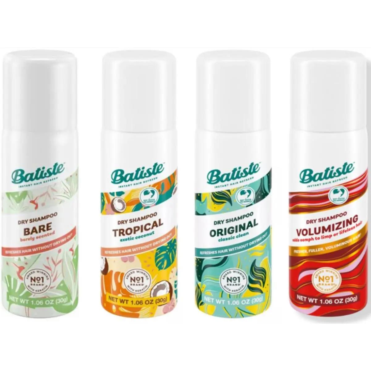 Batiste Mini 4 Pack Tropical Bare Volumizing