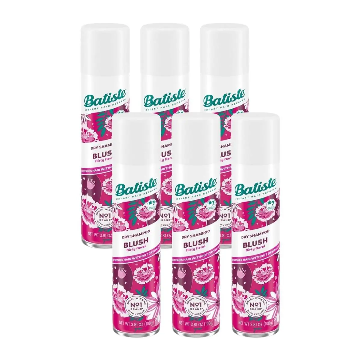 Batiste Dry Shampoo Blush Fragrance 3.81 Oz. Pack of 6