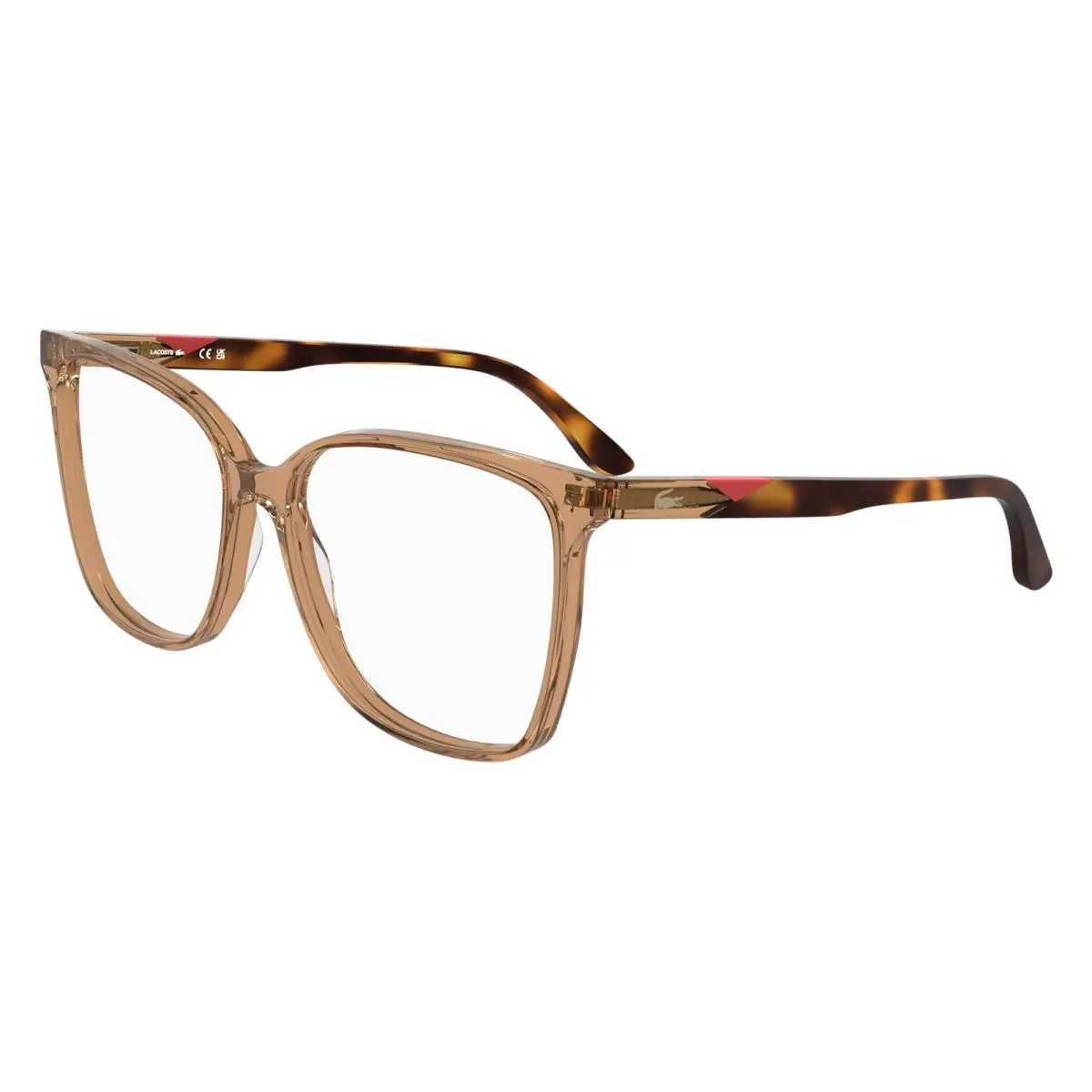 L2989 N Eyeglasses 210 Transparent Light Brown by Lacoste
