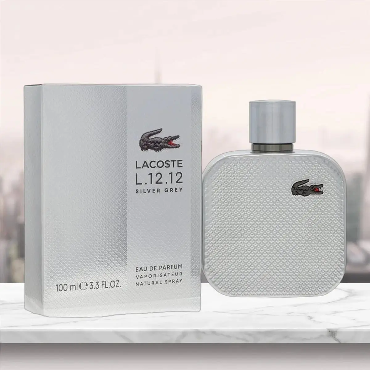 Eau De  L.12.12 Silver Grey Eau De Parfum Spray By  - 3.3 by Lacoste