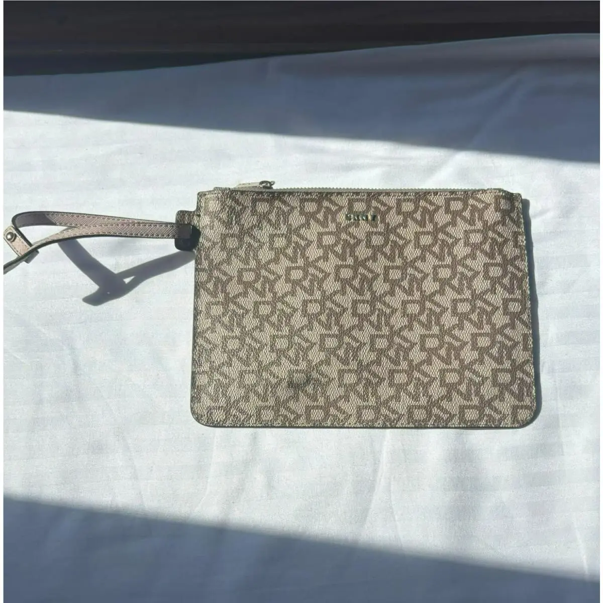 Dkny Logo Pattern Wristlet by DKNY