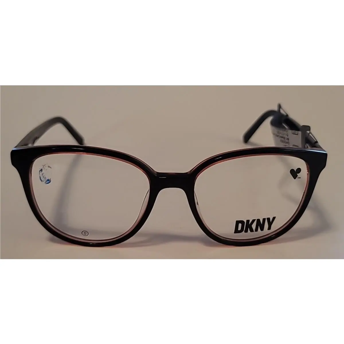 Dkny DK5059 Eyeglass Frames Cat Eye Full Rim Demo Lenses Black Coral Laminate