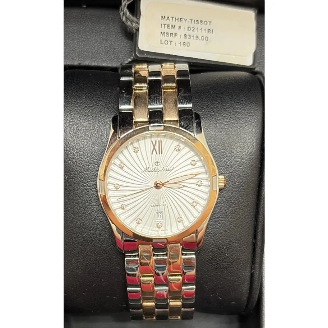 Mathey-tissot D211BI Edmond Metal White Dial 32 mm Women`s Watch Swiss Made by Tissot