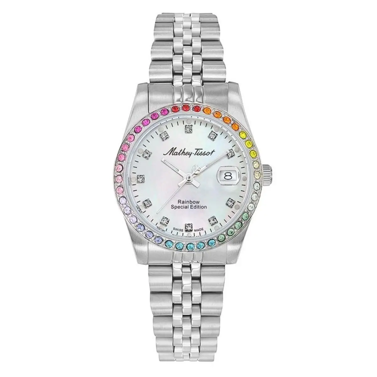 Mathey Tissot Women`s Classic White Dial Watch - D809AQI