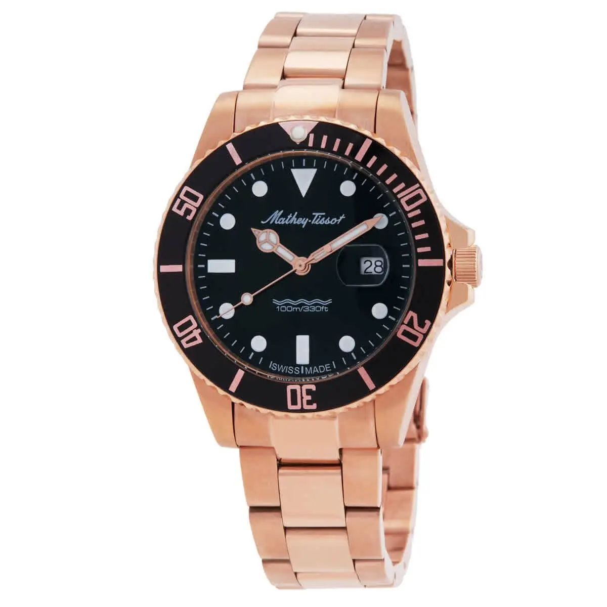 Mathey-tissot Mathy Vintage Quartz 42mm Black Dial Men`s Watch H9010PRN