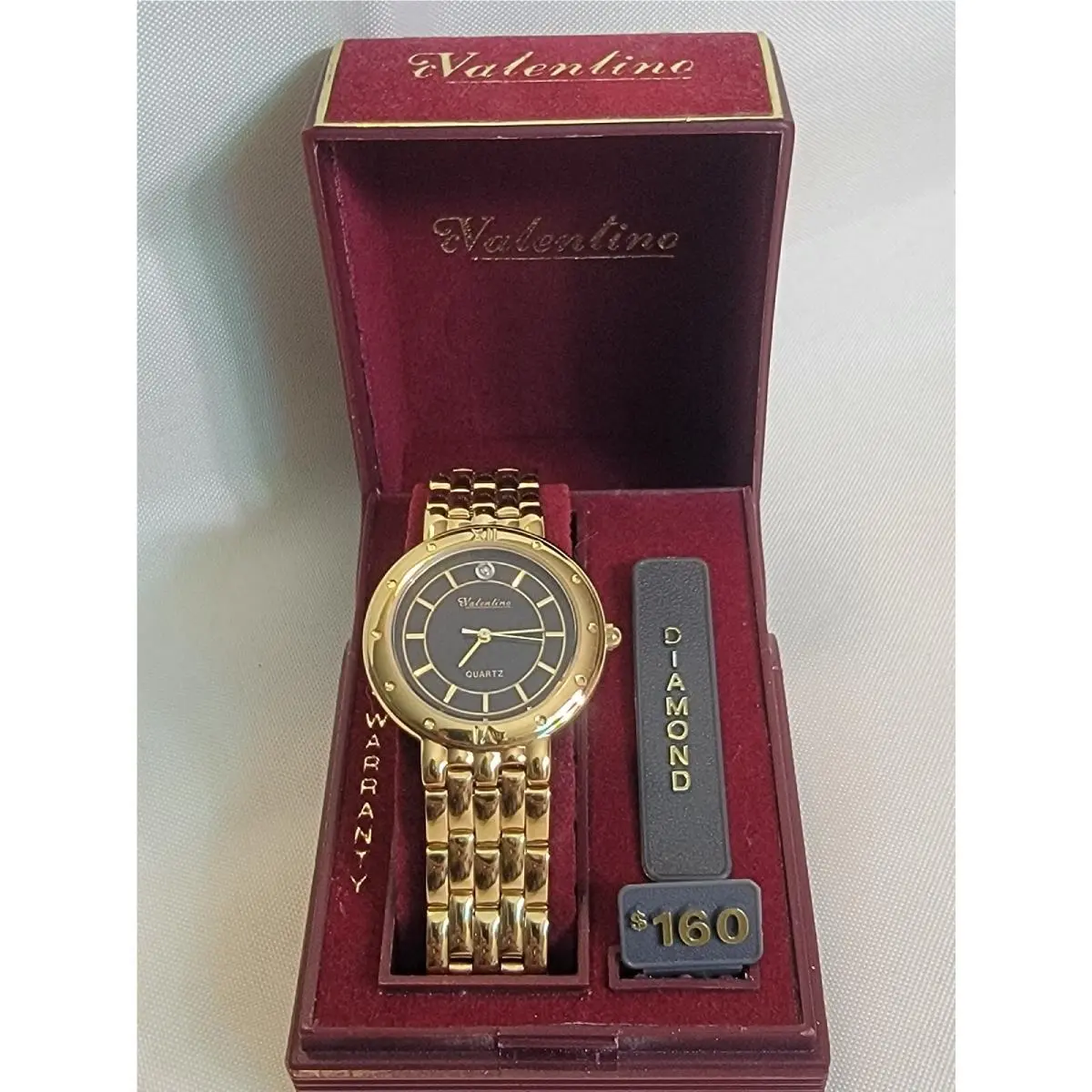 Vintage Gold  Watch In Box with Papers by Valentino
