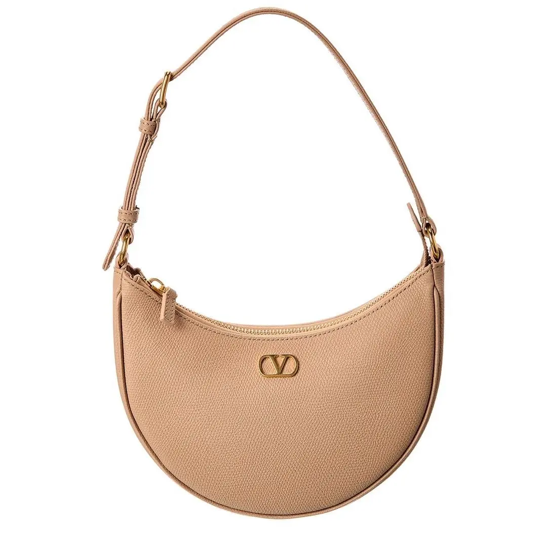 Vlogo Signature Mini Leather Hobo Bag Women`s Pink by Valentino