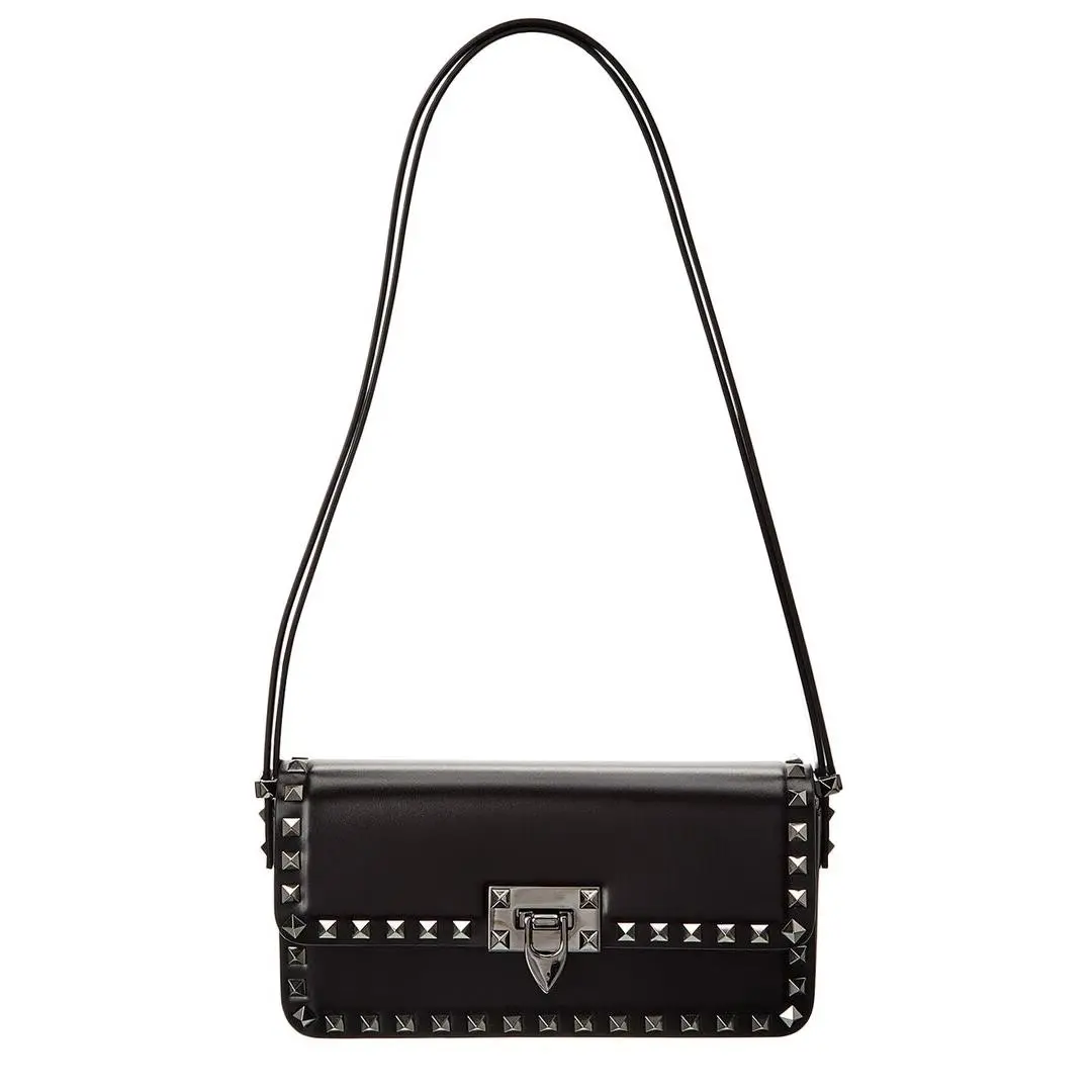 Rockstud23 East-west Leather Hobo Bag Women`s Black by Valentino