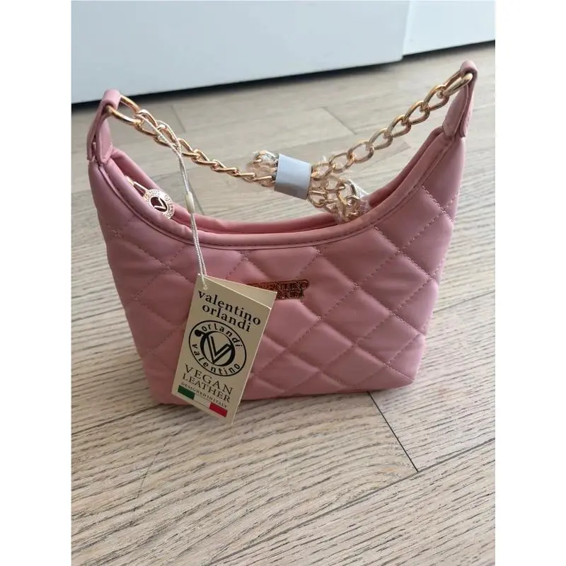 Orlandi Pink Small Shoulder Bag Magnetic Flap Detachable Strap by Valentino
