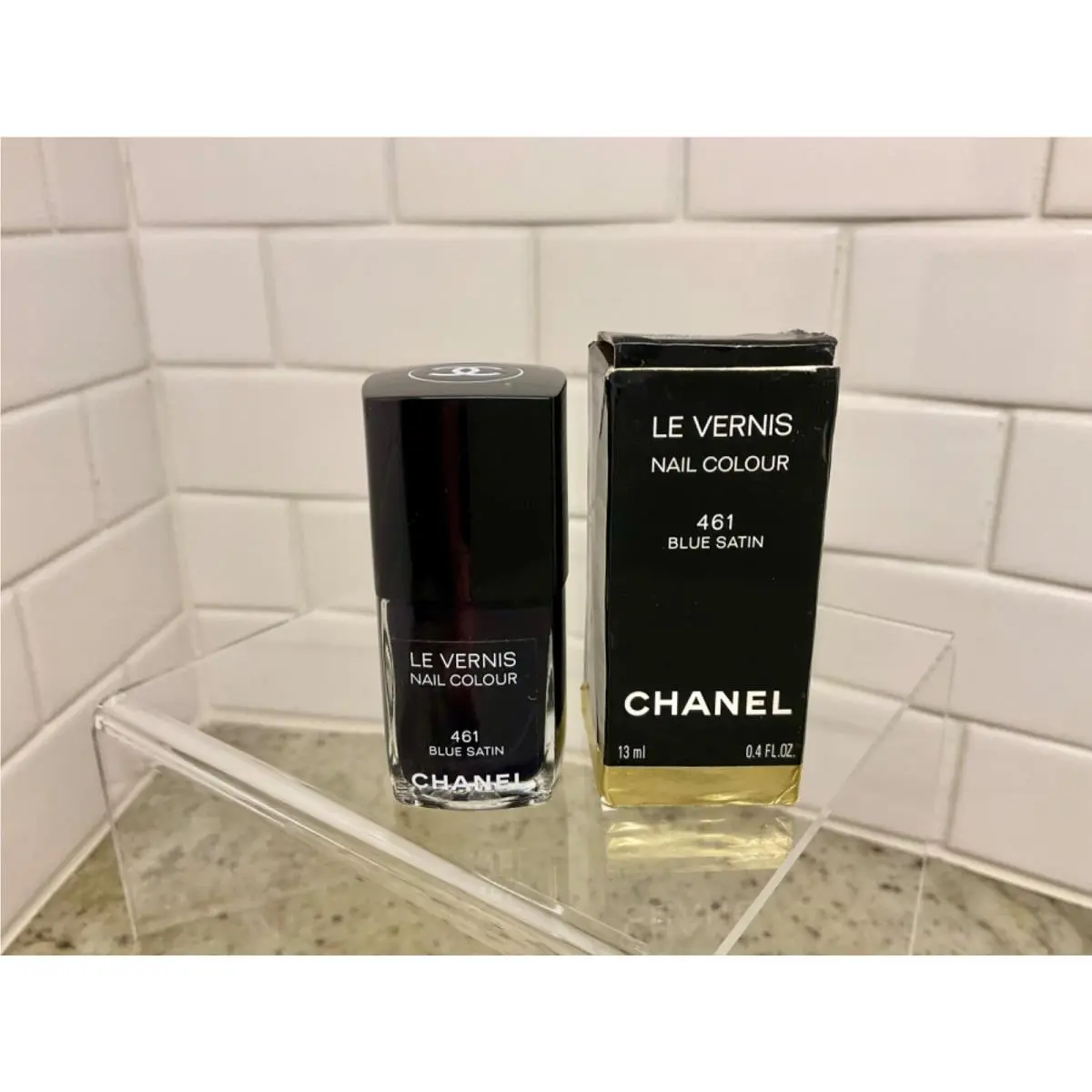 Chanel 461 Blue Satin Nail Polish