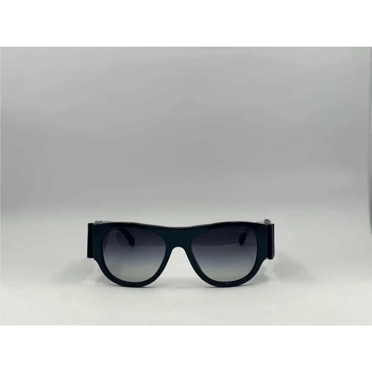 5276-Q 501/S6 Black Leather Bow Aviator Sunglasses 55mm by Chanel