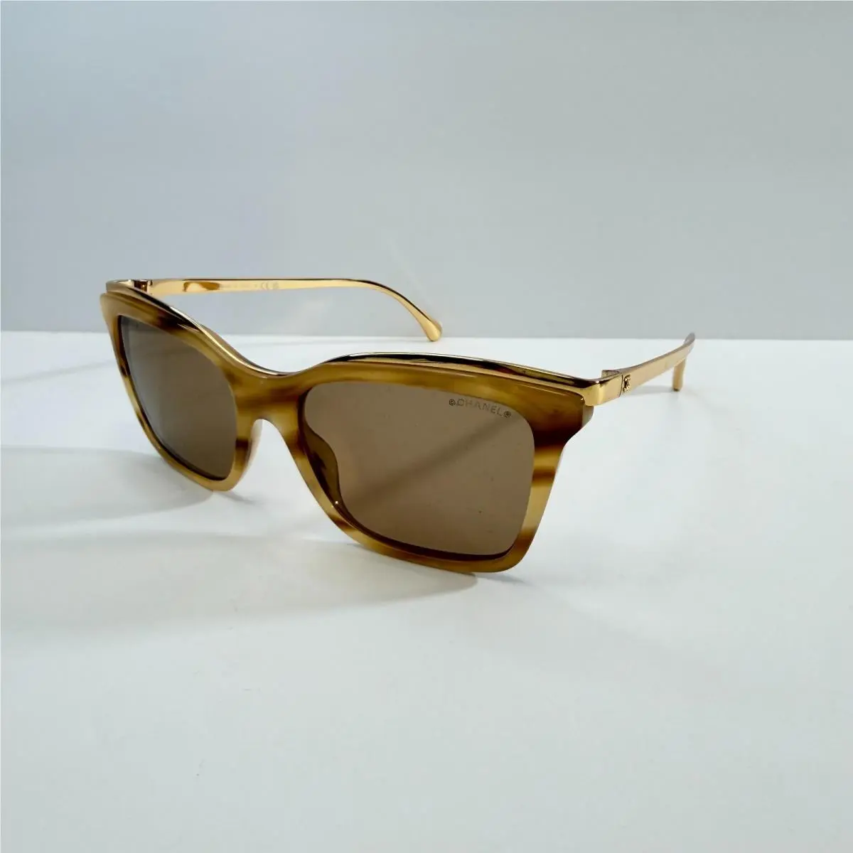 Chanel CH 4299 1851/63 Havana Gold Frame W/brown Lenses