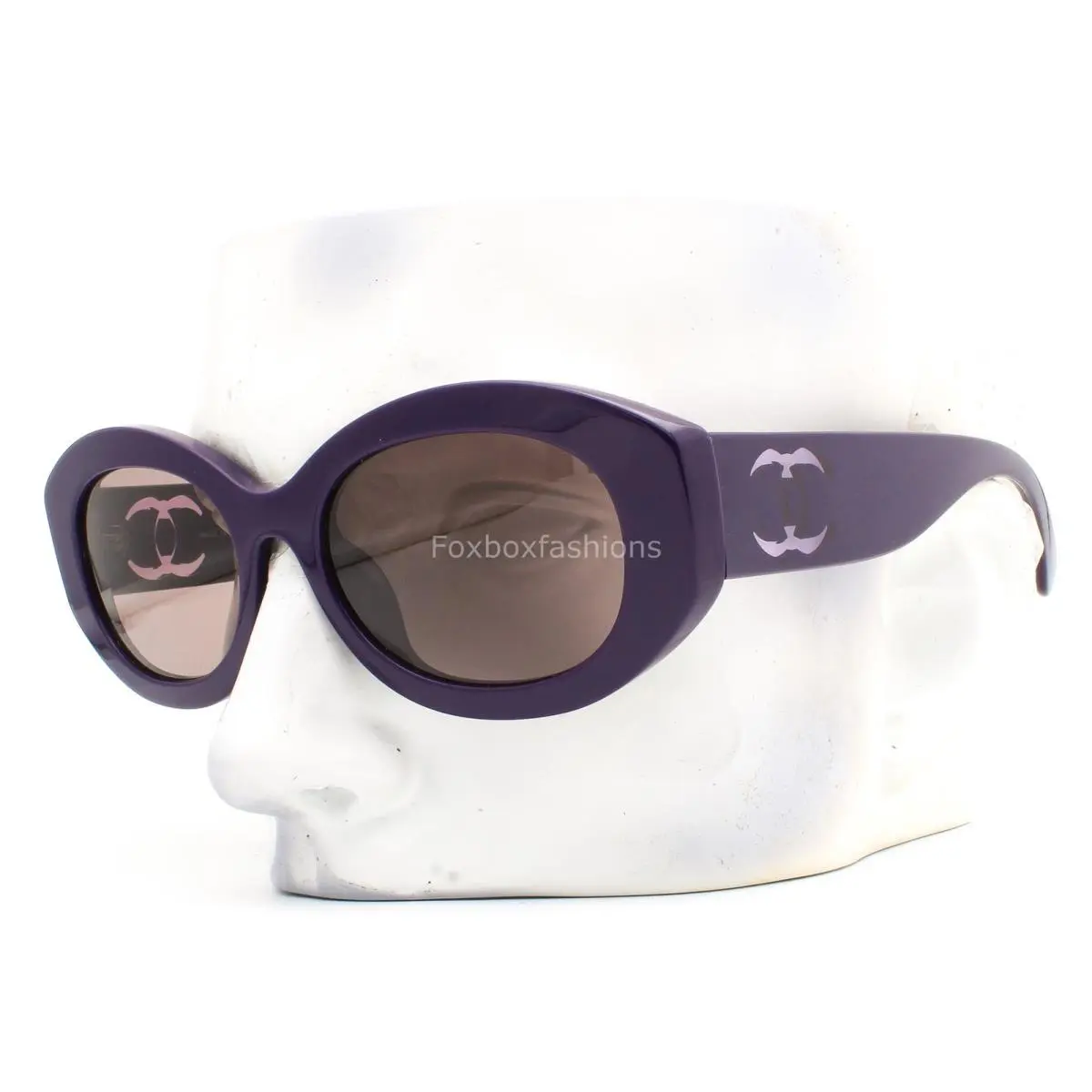Sunglasses ch5528A 1758/53 Midnight Purple Transparent CC Logo W/case by Chanel
