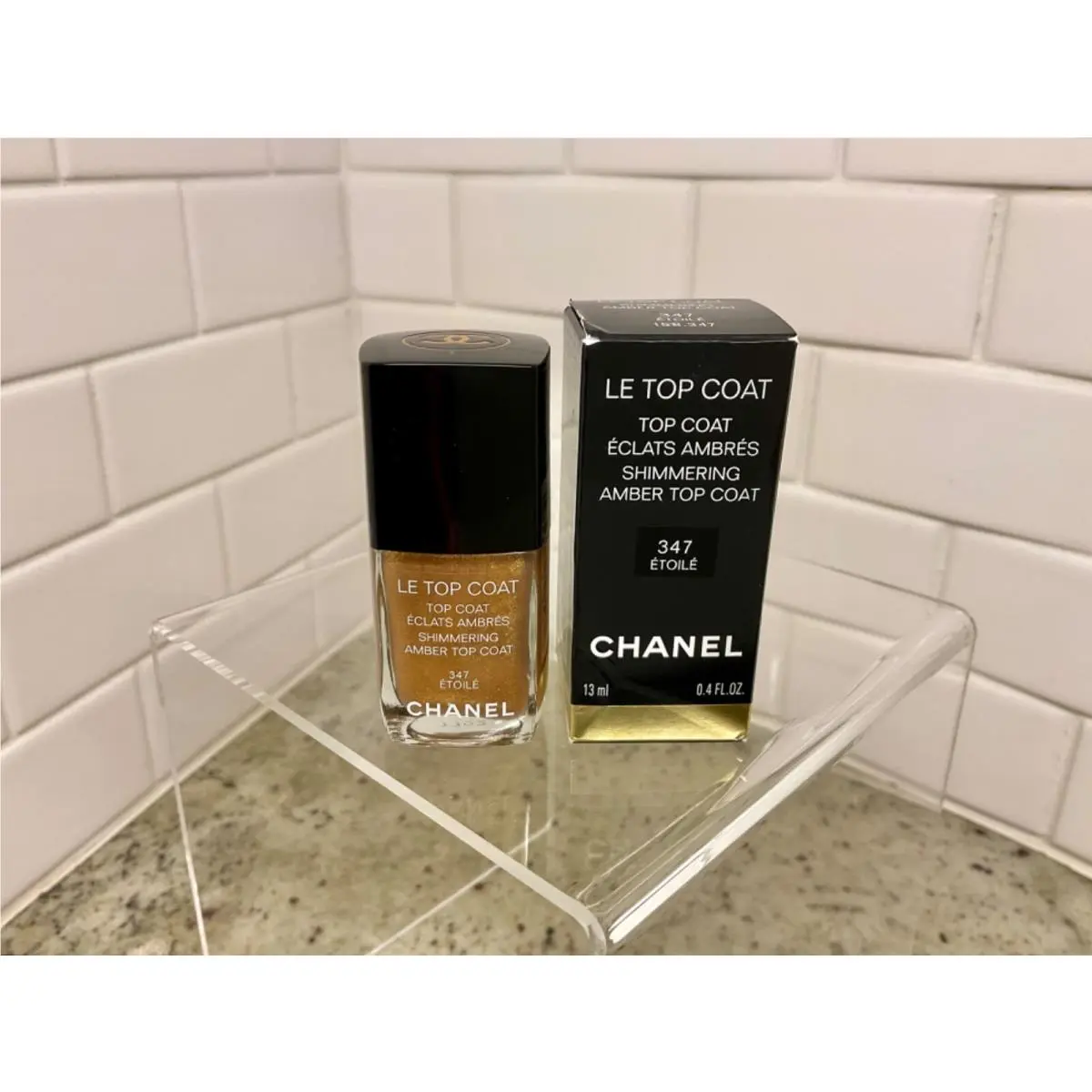Chanel 347 Etoile Shimmering Amber Top Coat Limited Edition