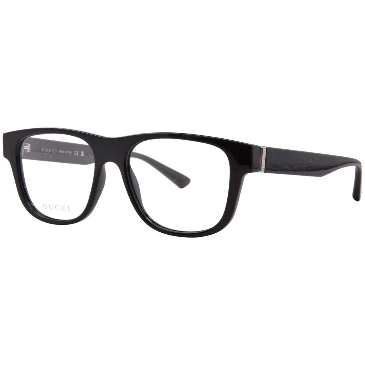 Gucci GG2086O 005 Eyeglasses Frame Men`s Black Full Rim Square Shape 55mm